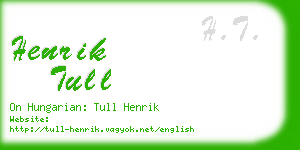 henrik tull business card